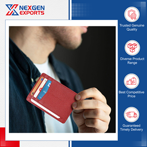 Proveedor y Exportador Líder en India que Vende Tarjeteros de Cuero Genuino de Calidad Confiable, Elegantes y sin Cierre - Product Image 5