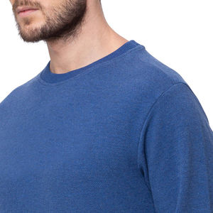 เสื้อสเวตเชิ้ตผู้ชายคุณภาพพรีเมียม คอกลม ผ้าฝ้าย 100% เนื้อผ้าเบาสบาย สีพื้น รับสั่งทำพร้อมพิมพ์โลโก้ - Product Image 4