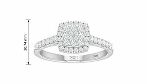 Bague de fiançailles en diamant de haute qualité pour femmes, idéale pour les occasions nuptiales, les célébrations romantiques, les séances photo de fiançailles - Product Image 2