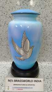 Adult Female Purple Metal American Style Cremation <b>Urn</b> for Ashes <b>Large</b> Size Honor Burial Brassworld India BRU-5071 - Product Image 6
