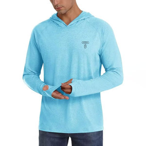 Camiseta de manga larga de calidad superior con capucha para hombres Camiseta de MOQ baja de alta calidad con capucha para la venta Camiseta transpirable para Unisex - Product Image 5