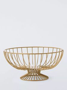 Panier de rangement pour fruits et légumes en métal de luxe moderne de haute qualité, finition dorée, support décoratif de cuisine en fil métallique - Product Image 3