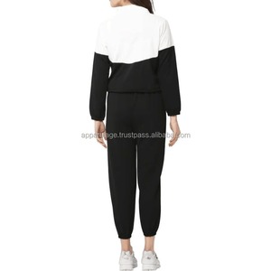 Wholesale New Style for Womens Fashionable Two-Piece Jogging <b>Suit</b> with Full Zipper <b>Jacket</b> and Elastic Waist Track Pants - Product Image 4