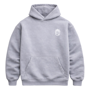 <b>Mens</b> Stone Grey Oversized Hoodie <b>Pullover</b> 50% Cotton 50% Polyester Drop Shoulder Streetwear Relaxed Fit Winter Sweatshirt - Product Image 1