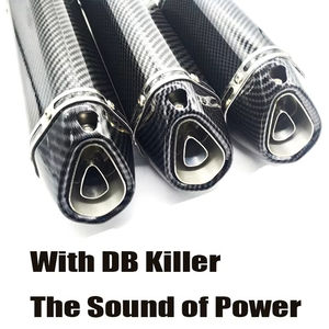 Silenciador de fibra de carbono para motocicleta de 51mm, escape Ak, silenciador de Moto, tubo DB Killer para <span class=keywords><strong>Honda</strong></span> Yamaha Kawasaki CB400 <span class=keywords><strong>Z400</strong></span> - Product Image 3