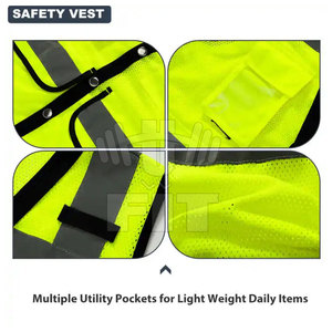 Vêtements de travail d'hiver haute visibilité pour hommes Gilet de sécurité Conception personnalisée Coton polyester respirant Service personnalisé OEM de haute qualité - Product Image 4