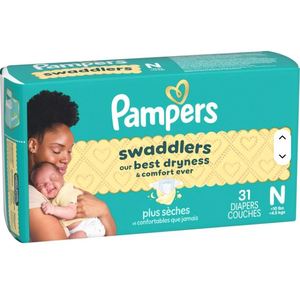 ผ้าอ้อมแพมเพิส สวอดเดลอร์ส คุณภาพเยี่ยม ใหม่เอี่ยม ไซส์ 0 จำนวน 31 ชิ้น ผ้าอ้อมเด็กแบบใช้แล้วทิ้ง - Product Image 1