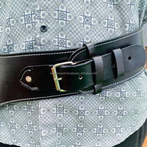 Nouveau personnalisé fait à la main de haute qualité en cuir véritable Western Cowboy Compatible bout ouvert une plate-forme étui de chasse avec ceinture réglable - Product Image 2