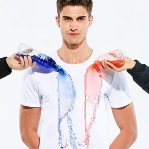 T-shirt imperméable personnalisé sérigraphie haute qualité vierge transfert en coeur autocollant impression hydrophobe T-shirt pour hommes - Product Image 1