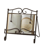 Porte-livres de table en fer, porte-revues en métal noir, serre-livres décoratifs, accessoires de banc, porte-livres fait main