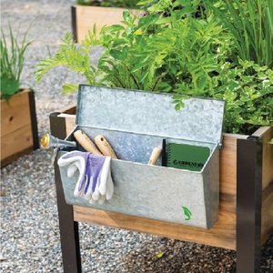 Rectangular Galvanized <b>Storage</b> <b>Container</b> Elegant Durable And Functional Organizer For Pantry <b>Kitchen</b> And Everyday Home Uses - Product Image 1