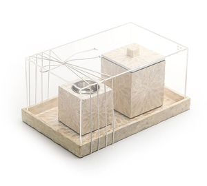 Safety Acrylic <b>Lid</b> Mother of Pearl Resin Design Home <b>Decor</b> Incense <b>Box</b> Tray Set Luxury Homemade Stylish Dinnerware Food Tray - Product Image 6