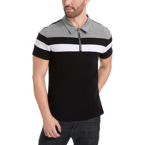 Top qualité coton personnalisé broderie Logo hommes ZIPPER polos vêtements de sport décontractés Polos maison mode hommes hauts - Product Image 3