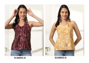 Kurti en rayonne de coton ethnique à la mode pour les femmes haut indo-occidental léger idéal pour les tenues d'été et le style décontracté - Product Image 3