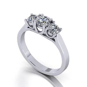 S925 Anillo de compromiso de diamante de moissanita de plata esterlina VVS Corte brillante redondo Chapado en oro Regalo DE BODA único - Product Image 1