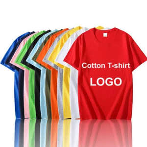 T-shirt Streetwear personnalisé en polyester 100% pour hommes T-shirt familial à motif solide imprimé de logo promotionnel - Product Image 1