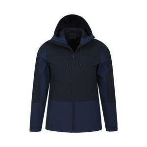 High Quality Customized Hooded Men's Softshell <b>Jacket</b> Winter <b>Waterproof</b> Breathable Quick Dry Canvas Zipper Pockets Pattern - Product Image 1
