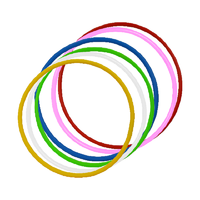 Aros de Gimnasia HRM de Hierro de 19 mm, con Juntas Soldadas, Desmontables, Ajustables, Impermeables, Ligeros y Portátiles para Niños