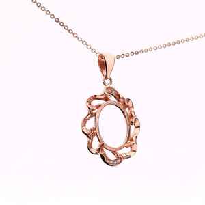 Base de Plata de Ley 925 Hecha a Mano para Colgante Ovalado de 8x10mm, Componentes para Joyería, Base para Engaste de Piedras Preciosas - Product Image 4