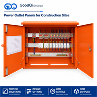 Boîte de distribution portable/mobile GoodQi Custom 63A 480V/220V/380V IP40 hybride avec 10 prises, montage au sol
