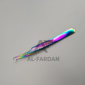 Pochette en cuir personnalisée en gros pince à cils en acier inoxydable outil pointu d'isolation droite pour la mise en forme des sourcils - Product Image 5