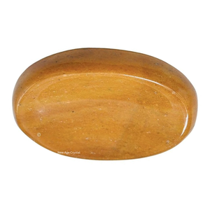 Pierre d'inquiétude en cristal de jaspe jaune pierre d'inquiétude d'amour pierre de pouce polie de haute qualité pour la guérison - Product Image 6