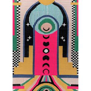 Alfombra de Lana Grande Zen & Zest, Rectangular 9x12, Estilo Clásico con Patrón Abstracto en Rojo y Naranja para Entrada - ADWP-13078 - Product Image 1