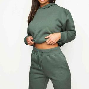 Survêtements personnalisés dernier cri à l'acide avec broderie en détresse survêtements de jogging pantalons de survêtement évasés et ensembles de sweat à capuche pour femmes 2026 - Product Image 1