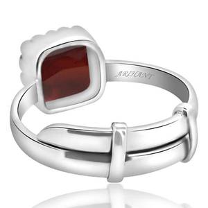 NOVAMART Fine Gomed Hessonite Garnet 3.25 Carat 12.25 Ratti Natural Certified Astrological Gemstone 925 <b>Silver</b> <b>Ring</b> <b>Adjustable</b> C - Product Image 3