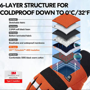 Gants de travail de pêche de protection de sécurité taille de Protection de la main gauche grande fermeture à pression en cuir noir en peau de mouton confortable - Product Image 3