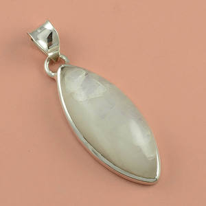 จี้พลอยวาริสไซต์ธรรมชาติทำจากเงินสเตอร์ลิง925แบบมืออาชีพเครื่องประดับเงินโบราณสำหรับจี้ดี - Product Image 6