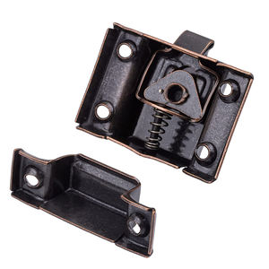 Loquet de porte de placard en cuivre antique moulé sous pression avec bouton de verrouillage pour armoires - Product Image 3