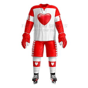 Tenue de hockey sur glace prête pour le match, panneaux en maille respirante, design ajusté, 100 % polyester, personnalisable avec nom et logo d'équipe, pour homme adulte - Product Image 5