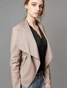 Veste en cuir matelassée d'hiver, tissu en toile, coupe-vent, écologique, usage décontracté, qualité supérieure, style haut de gamme - Product Image 3