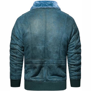 Veste en cuir unisexe pour moto, hiver 2025, nouvelle, décontractée, coupe ajustée, col montant, imperméable, épaisse, grande taille - Product Image 3