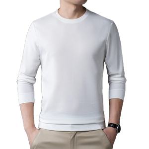 T-shirt 100% coton gaufré à manches longues et col rond avec impression numérique pour hommes, confortable pour l'extérieur. - Product Image 2