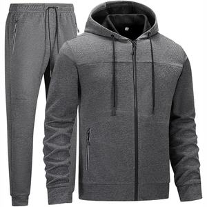 Conjuntos Deportivos Casuales de Dos Piezas para Hombre, Transpirables, de Forro Polar Estampado, de Spandex/Algodón, para Otoño e Invierno, con Logotipo Personalizado - Product Image 2