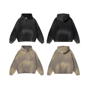 Sudadera con Capucha Unisex, Estilo Acid Wash, Lisa, Personalizable, Gruesa, Holgada, de Felpa Francesa, con Hombros Caídos - Product Image 3