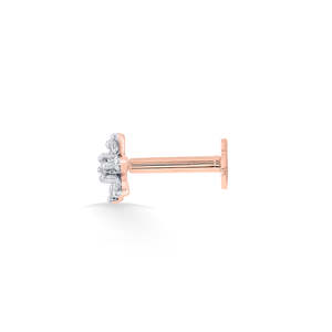 18K Gold Plated Flower Zircon Diamond <b>Nose</b> <b>Pin</b> for Women Wedding Engagement Gift - Product Image 4