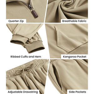 Personnalisé 100% coton sweat joggers ensemble hommes confortable parfait porter des pulls ras du cou pantalons de survêtement survêtements pour hommes - Product Image 6