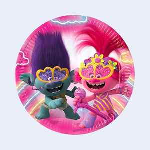 Platos Desechables Trolls de 23 cm, 6 Piezas, Diseño con Temática de Fiesta - Product Image 1