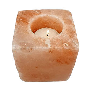 Wholesale Low Price Hand Crafted <b>Pink</b> Salt <b>Candle</b> & Tea Light Holder Himalayan Natural Craft in Bulk - Product Image 3