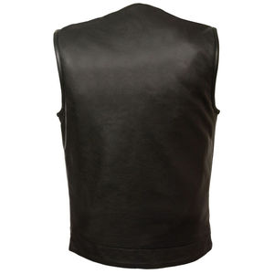 Transpirable de alta calidad cómodo ligero hombres Chaleco de cuero último diseño de moda hombres venta al por mayor Chaleco de cuero ropa de moda - Product Image 4