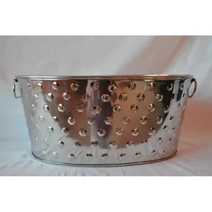 High Quality Ice Tub Bever Wine Cooler With Flower Print Champagne Chiller Beer Ice Bucket and Wine Tubs for <b>Bar</b> and Night Clubs - Product Image 2