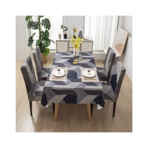 Nappe carrée de luxe entièrement personnalisable en lin et satin, durable, imperméable, jetable, unie noire brodée pour banquets et fêtes de Noël - Product Image 5