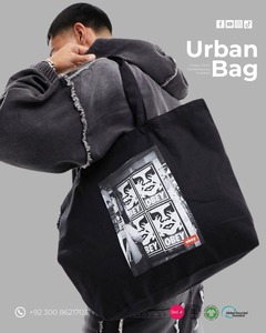 กระเป๋าผ้าแคนวาสสีดำทันสมัยพร้อมพิมพ์กำหนดเองได้กระเป๋าสะพายไหล่ผ้าฝ้ายเป็นมิตรต่อสิ่งแวดล้อมนำกลับมาใช้ใหม่ได้กระเป๋าผ้าผ้ากระเป๋าผ้ากระเป๋าผ้าทรงสี่เหลี่ยมสำหรับช้อปปิ้งการเดินทางและแฟชั่น - Product Image 2