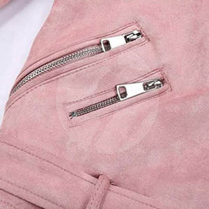 Cómoda chaqueta de cuero al mejor precio, chaqueta de cuero para mujer, chaqueta de cuero teñida Lisa a la venta - Product Image 4