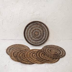 Woven <b>Rattan</b>/Seagrass <b>Placemats</b> Holder Set-Eco-Friendly Customizable Color Size Modern Design for Stylish Table Protection - Product Image 1
