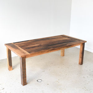 Vente en gros Table de salle à manger de ferme en bois de manguier Meubles rustiques en bois massif Armoires de salon de style vintage pliables et écologiques - Product Image 5