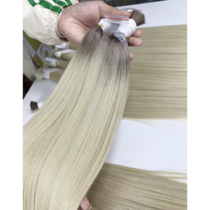 Blond ombré couleur donneur mixte Super qualité européenne 40 à 100cm en vrac paquets de cheveux vietnamiens 100% extensions de cheveux humains bruts - Product Image 3